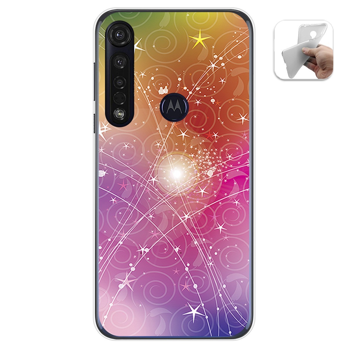 Funda Gel Tpu para Motorola Moto G8 Plus diseño Abstracto Dibujos