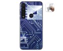 Funda Gel Tpu para Motorola Moto G8 Plus diseño Circuito Dibujos