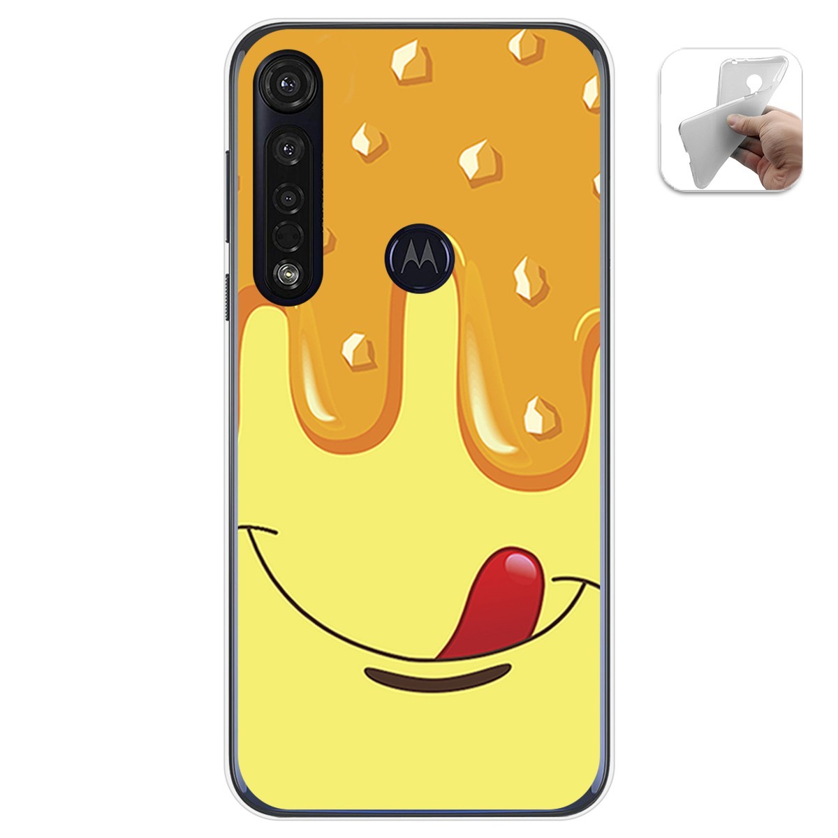 Funda Gel Tpu para Motorola Moto G8 Plus diseño Helado Vainilla Dibujos