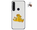 Funda Gel Tpu para Motorola Moto G8 Plus diseño Leones Dibujos
