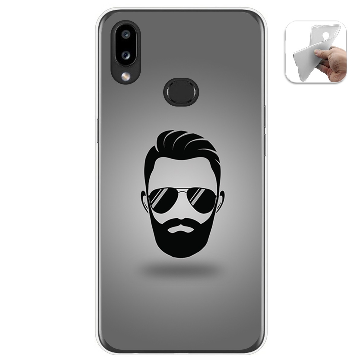 Funda Gel Tpu para Samsung Galaxy A10s diseño Barba Dibujos