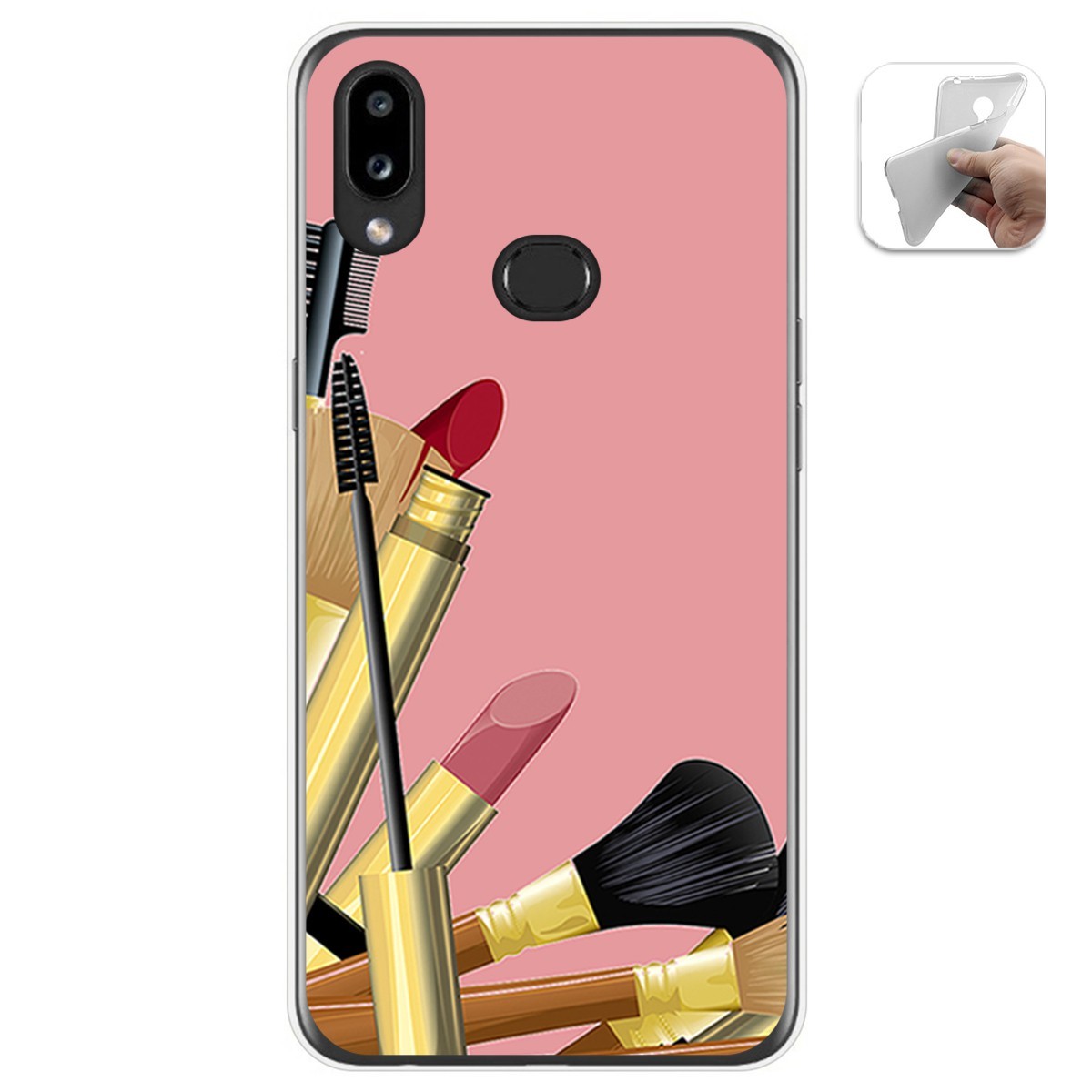 Funda Gel Tpu para Samsung Galaxy A10s diseño Brochas Dibujos