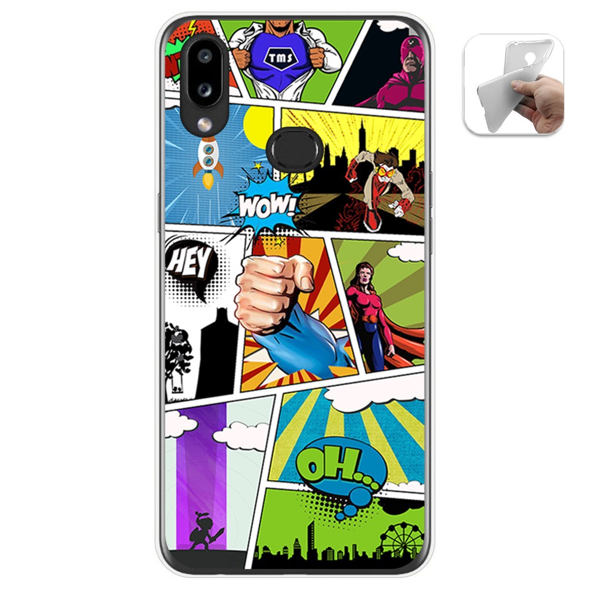 Funda Gel Tpu para Samsung Galaxy A10s diseño Comic Dibujos