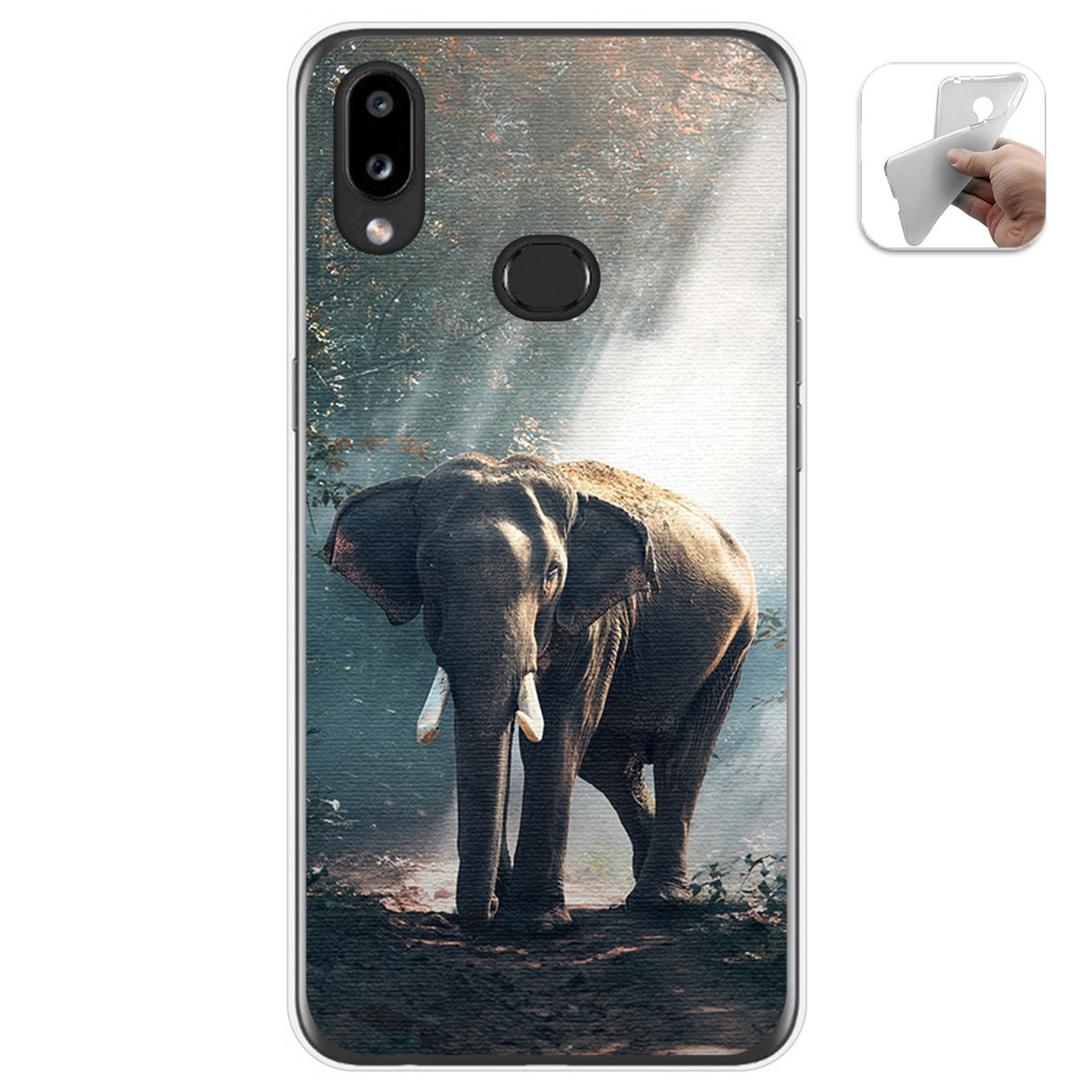 Funda Gel Tpu para Samsung Galaxy A10s diseño Elefante Dibujos