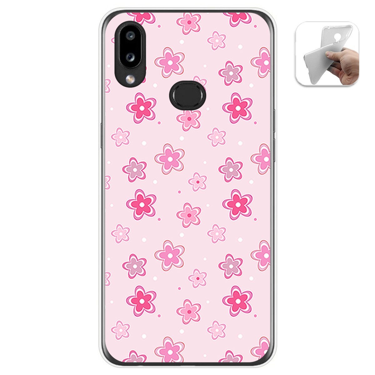Funda Gel Tpu para Samsung Galaxy A10s diseño Flores Dibujos