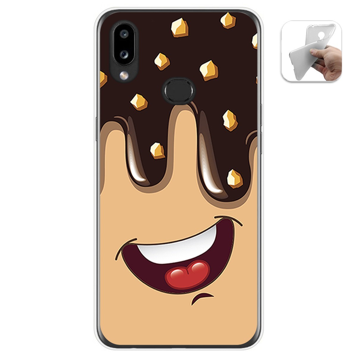 Funda Gel Tpu para Samsung Galaxy A10s diseño Helado Chocolate Dibujos