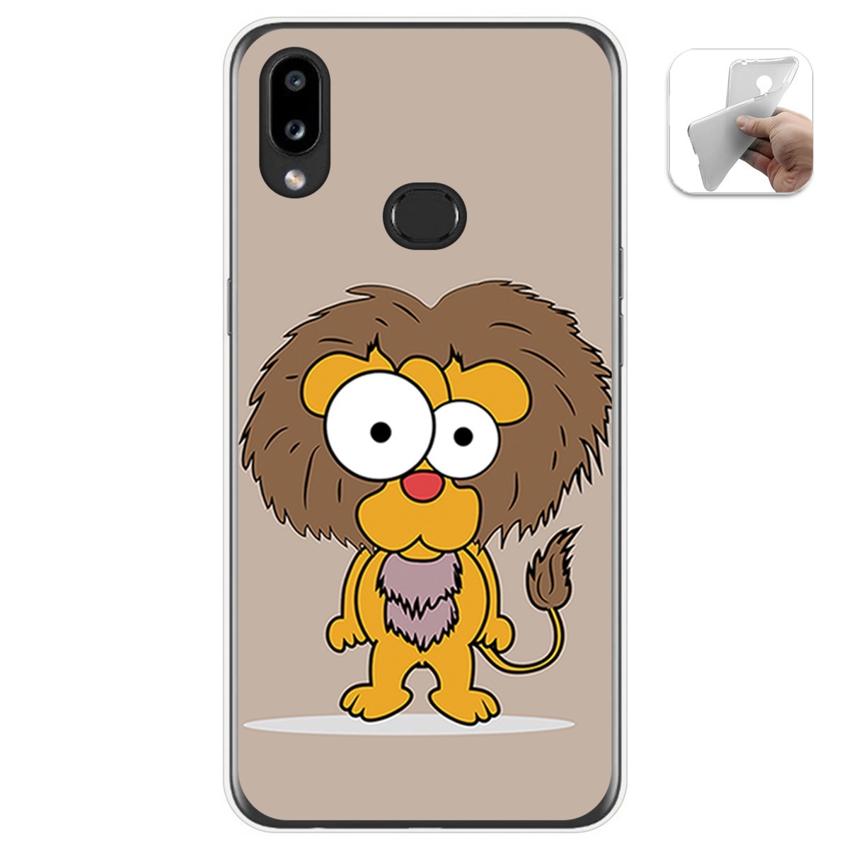 Funda Gel Tpu para Samsung Galaxy A10s diseño Leon Dibujos