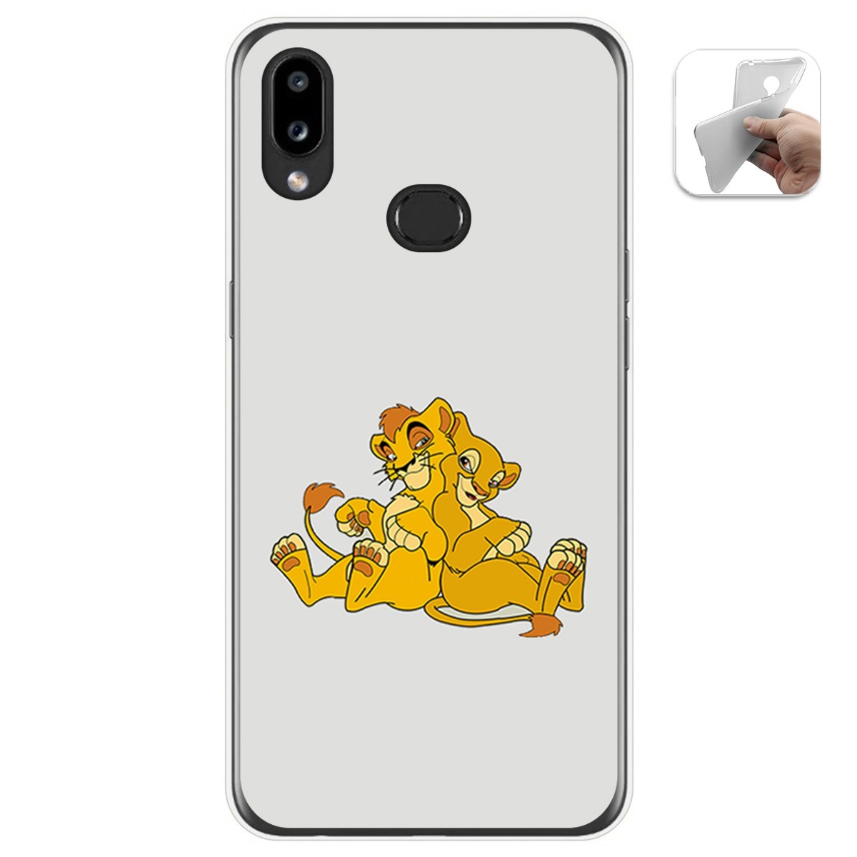 Funda Gel Tpu para Samsung Galaxy A10s diseño Leones Dibujos