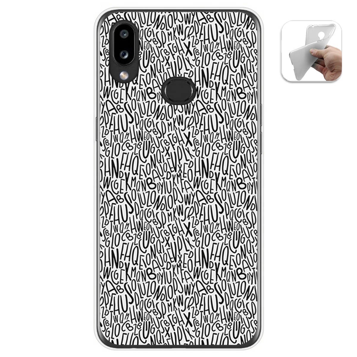 Funda Gel Tpu para Samsung Galaxy A10s diseño Letras Dibujos