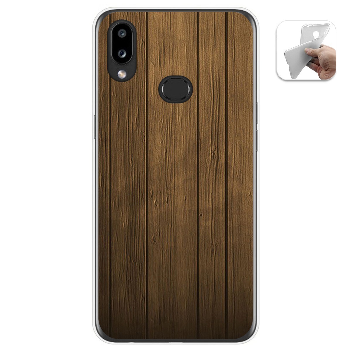 Funda Gel Tpu para Samsung Galaxy A10s diseño Madera Dibujos
