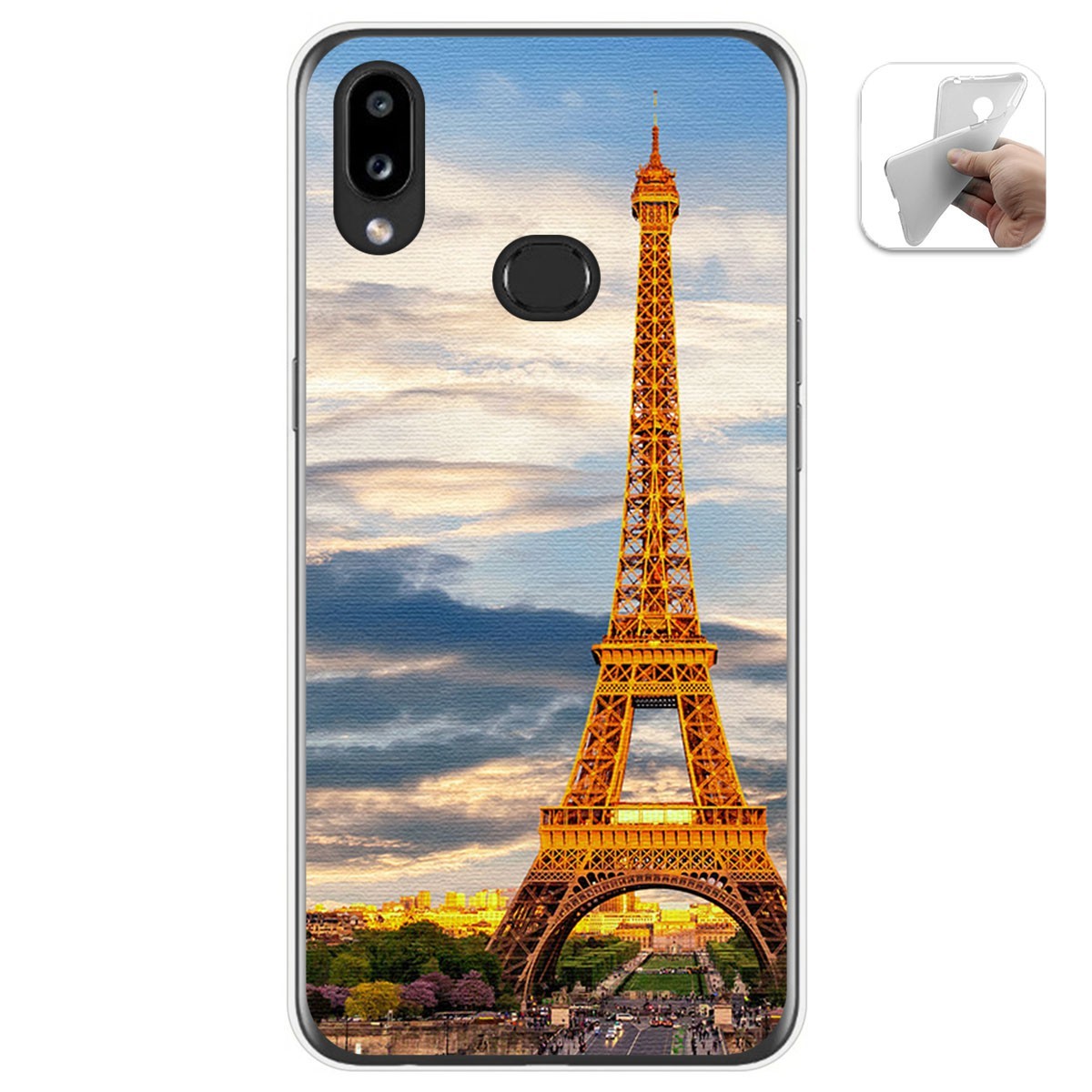 Funda Gel Tpu para Samsung Galaxy A10s diseño Paris Dibujos