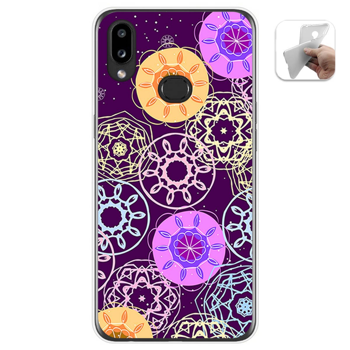 Funda Gel Tpu para Samsung Galaxy A10s diseño Radial Dibujos