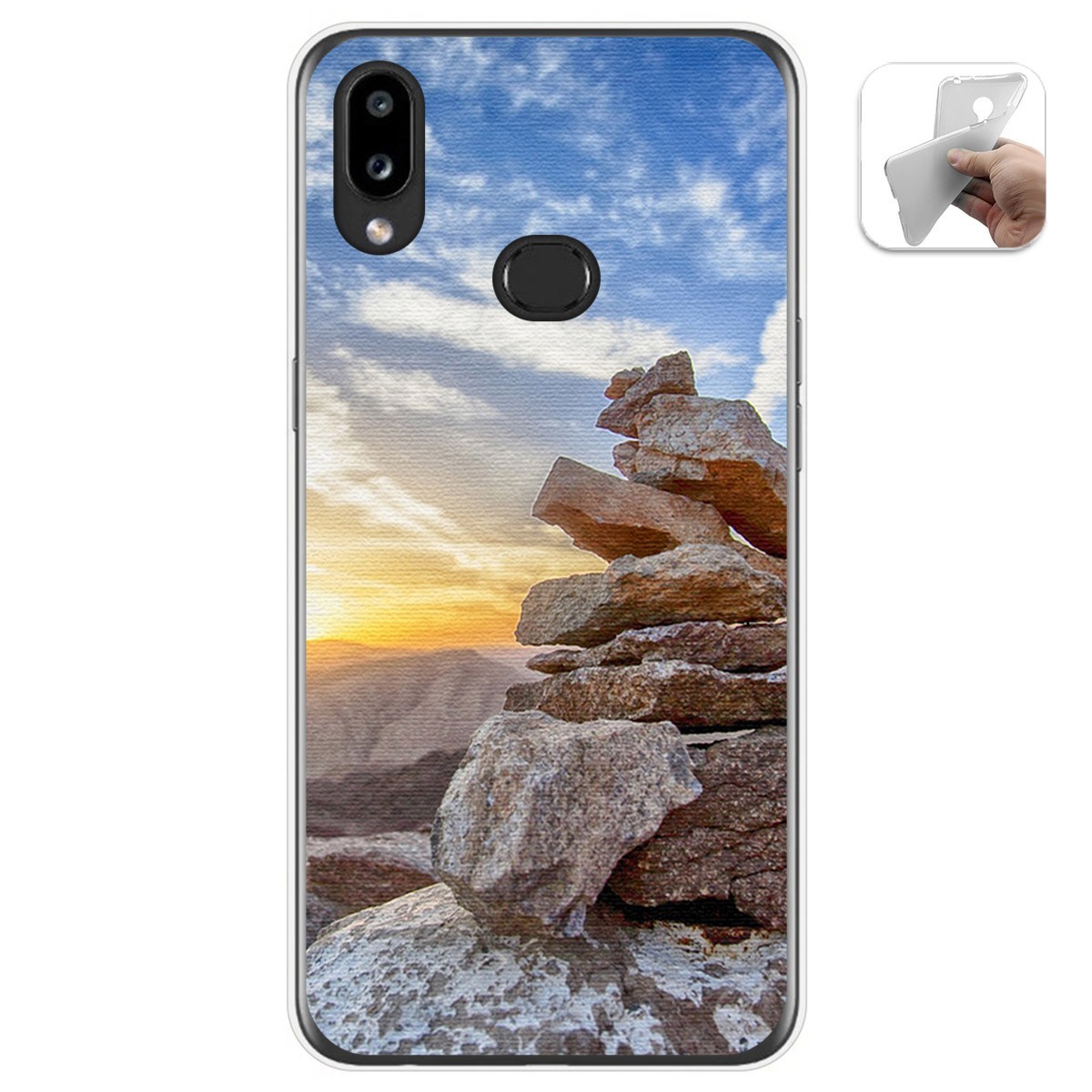 Funda Gel Tpu para Samsung Galaxy A10s diseño Sunset Dibujos