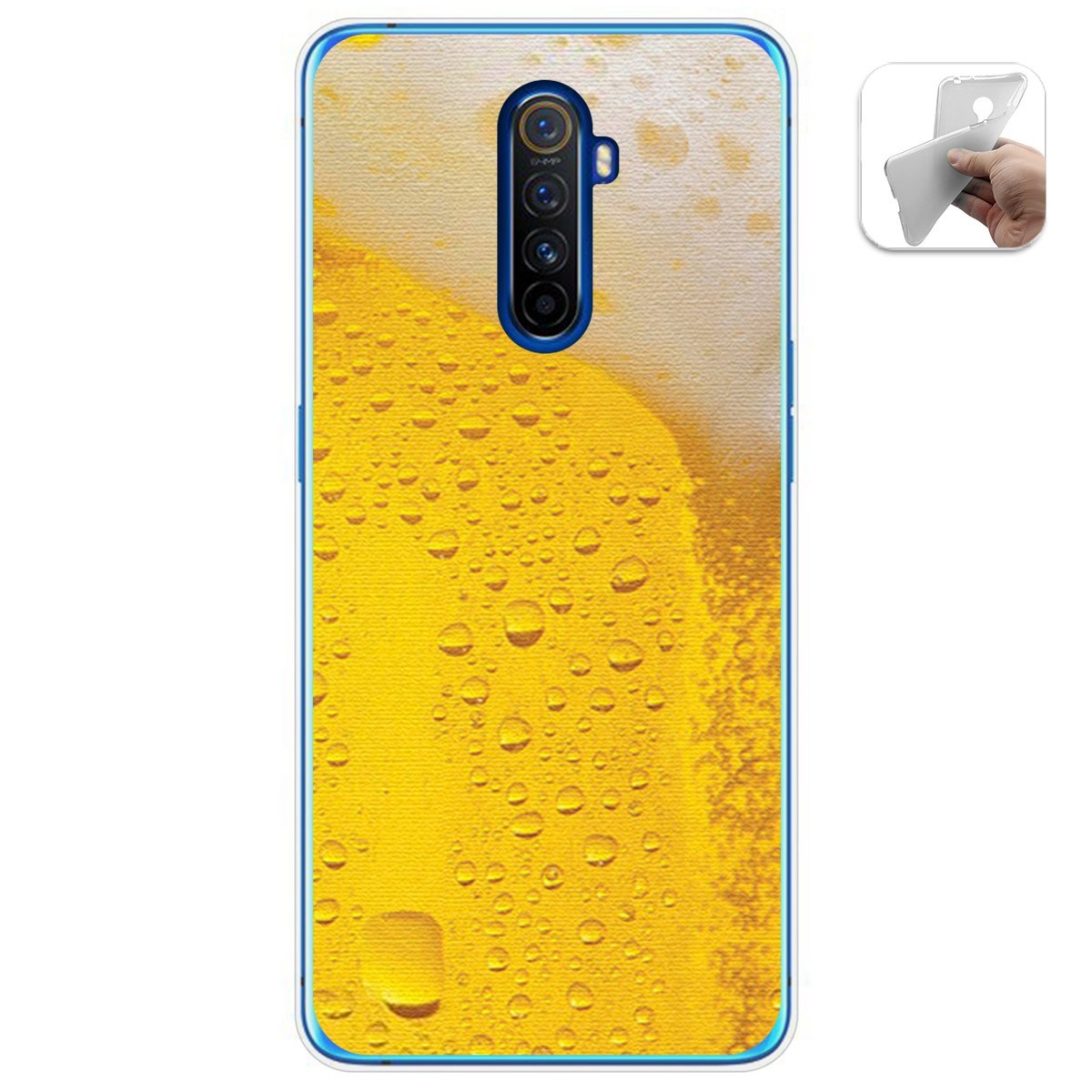 Funda Gel Tpu para Realme X2 Pro diseño Cerveza Dibujos