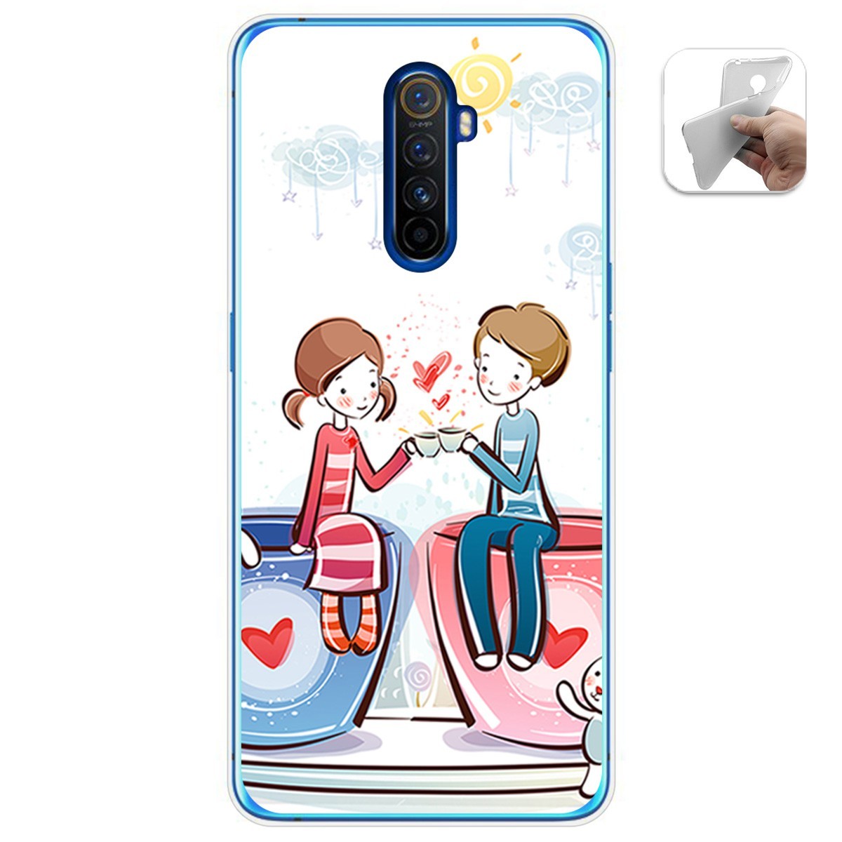 Funda Gel Tpu para Realme X2 Pro diseño Café Dibujos