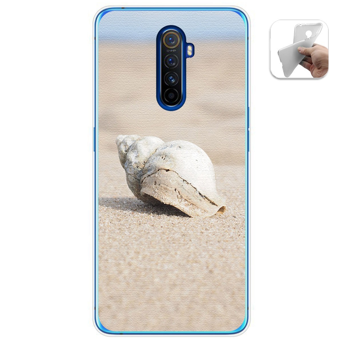 Funda Gel Tpu para Realme X2 Pro diseño Concha Dibujos