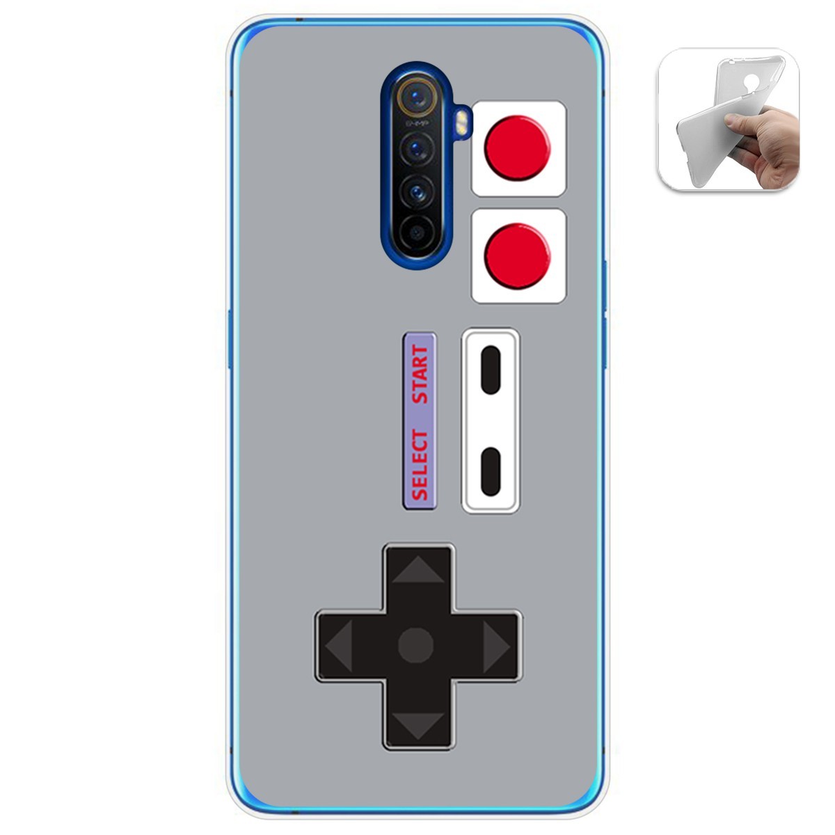 Funda Gel Tpu para Realme X2 Pro diseño Consola Dibujos