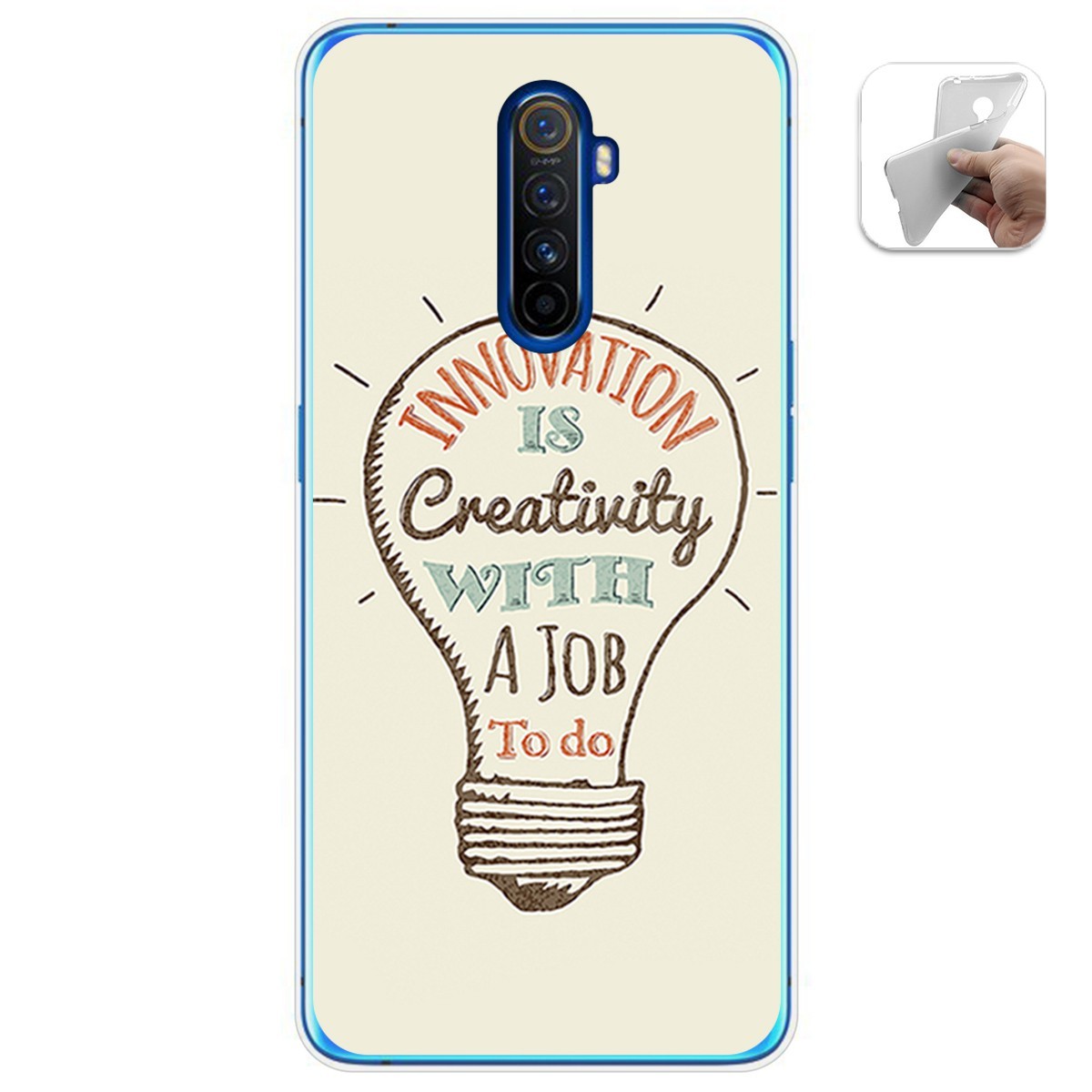 Funda Gel Tpu para Realme X2 Pro diseño Creativity Dibujos
