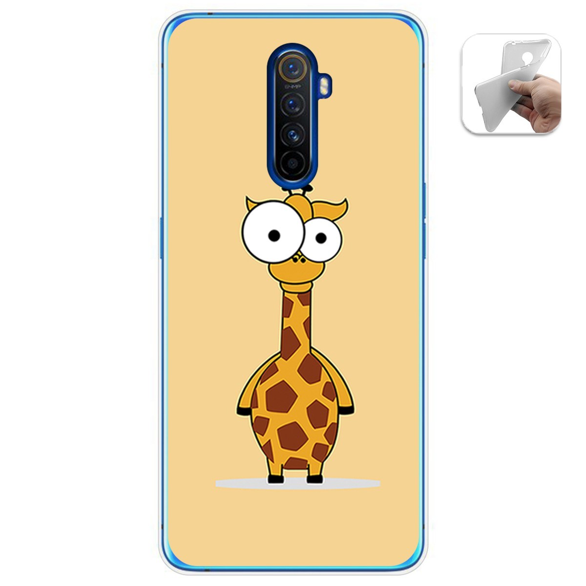 Funda Gel Tpu para Realme X2 Pro diseño Jirafa Dibujos