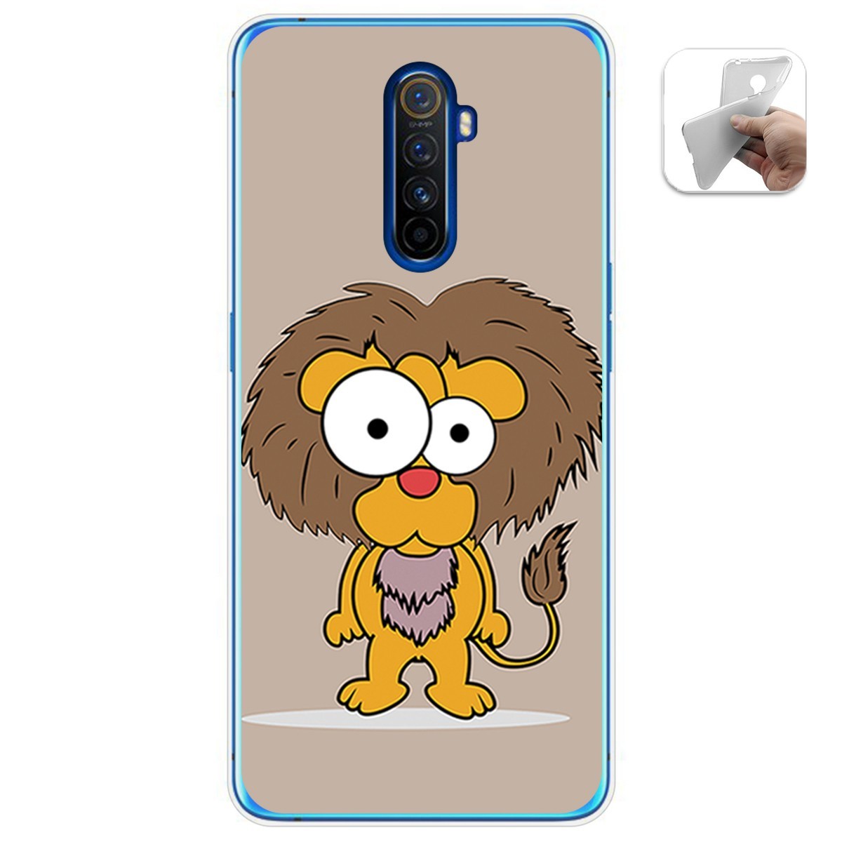 Funda Gel Tpu para Realme X2 Pro diseño Leon Dibujos