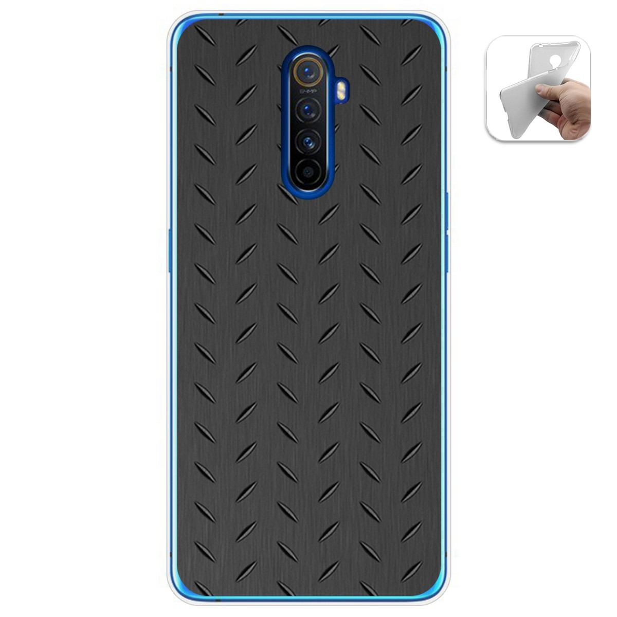 Funda Gel Tpu para Realme X2 Pro diseño Metal Dibujos