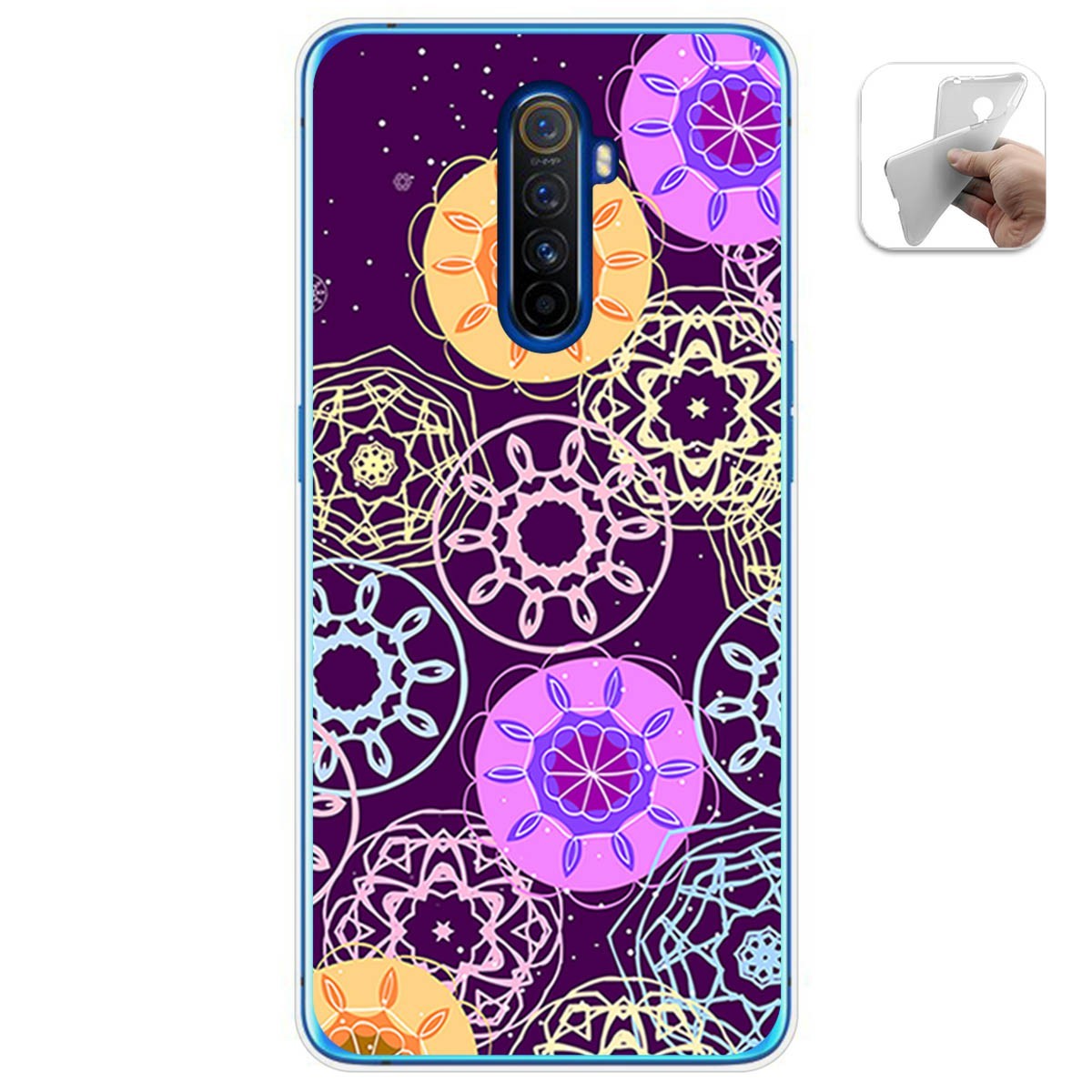 Funda Gel Tpu para Realme X2 Pro diseño Radial Dibujos