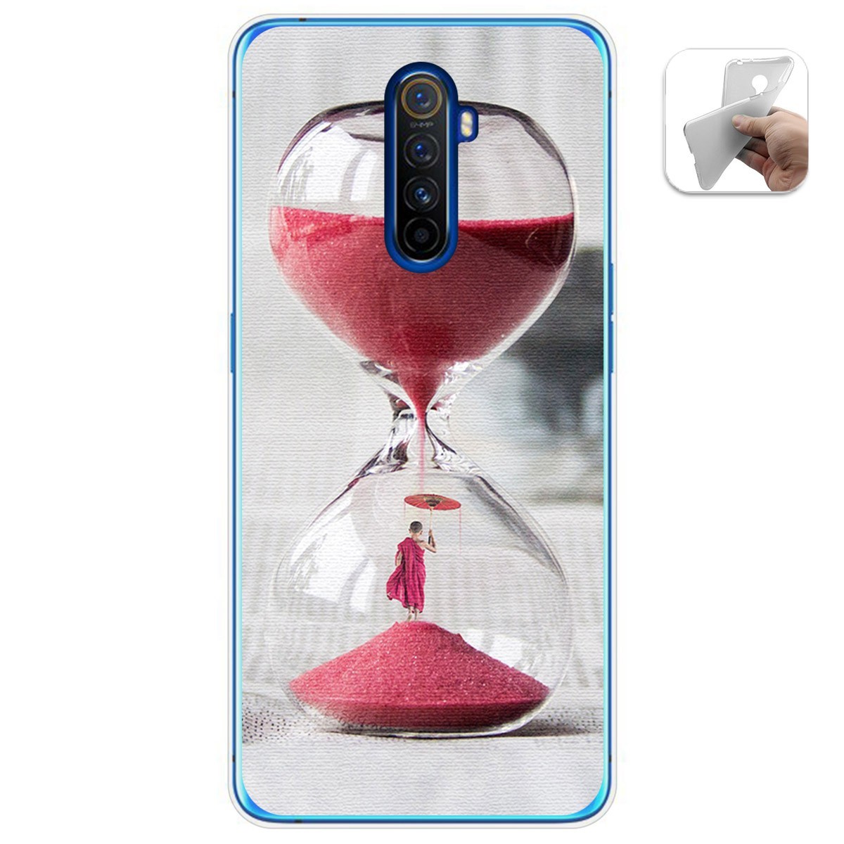 Funda Gel Tpu para Realme X2 Pro diseño Reloj Dibujos