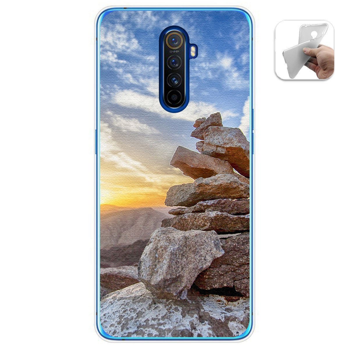 Funda Gel Tpu para Realme X2 Pro diseño Sunset Dibujos