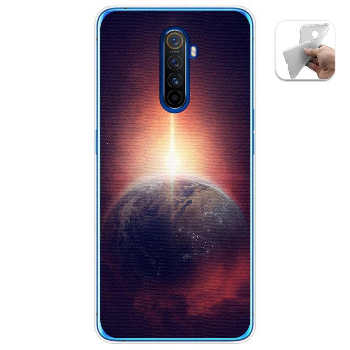 Funda Gel Tpu para Realme X2 Pro diseño Tierra Dibujos