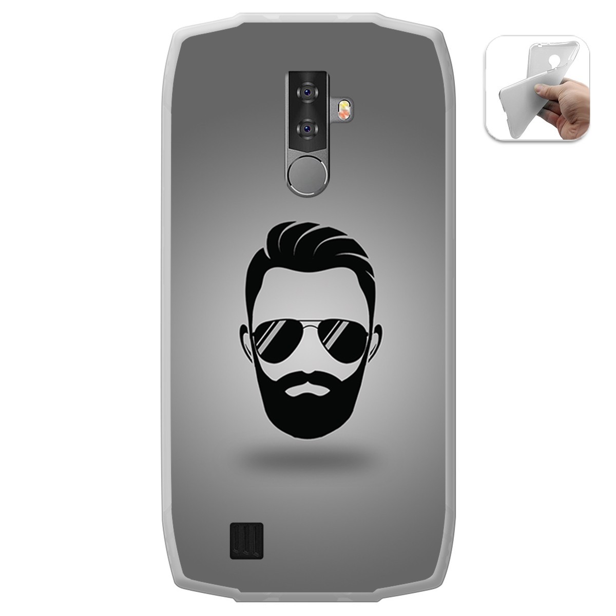 Funda Gel Tpu para Blackview BV6800 Pro diseño Barba Dibujos