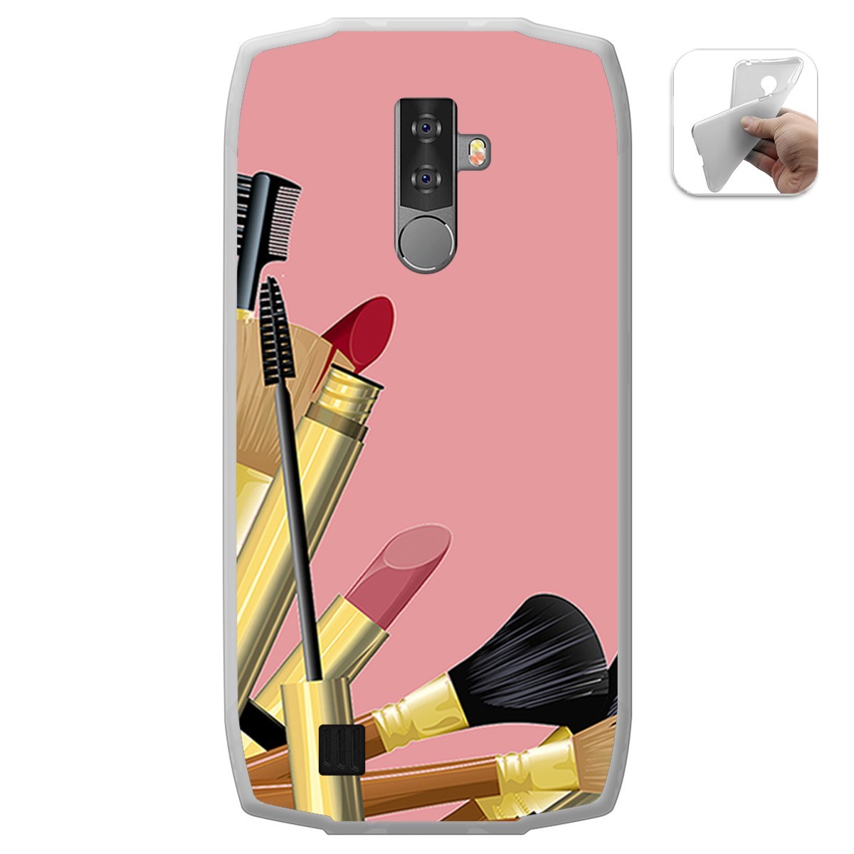 Funda Gel Tpu para Blackview BV6800 Pro diseño Brochas Dibujos