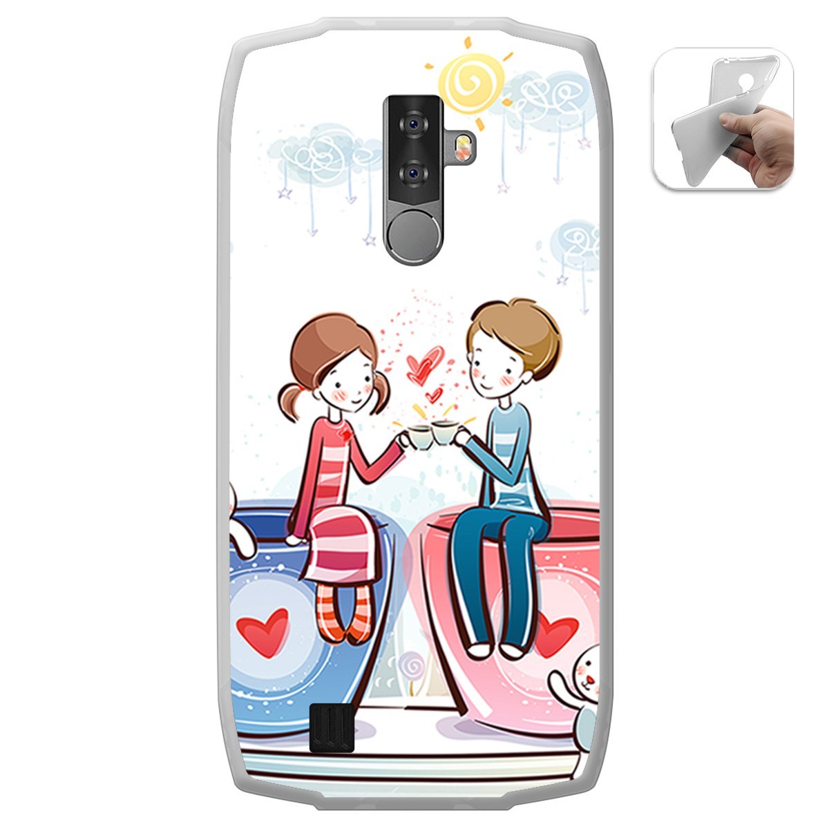 Funda Gel Tpu para Blackview BV6800 Pro diseño Café Dibujos