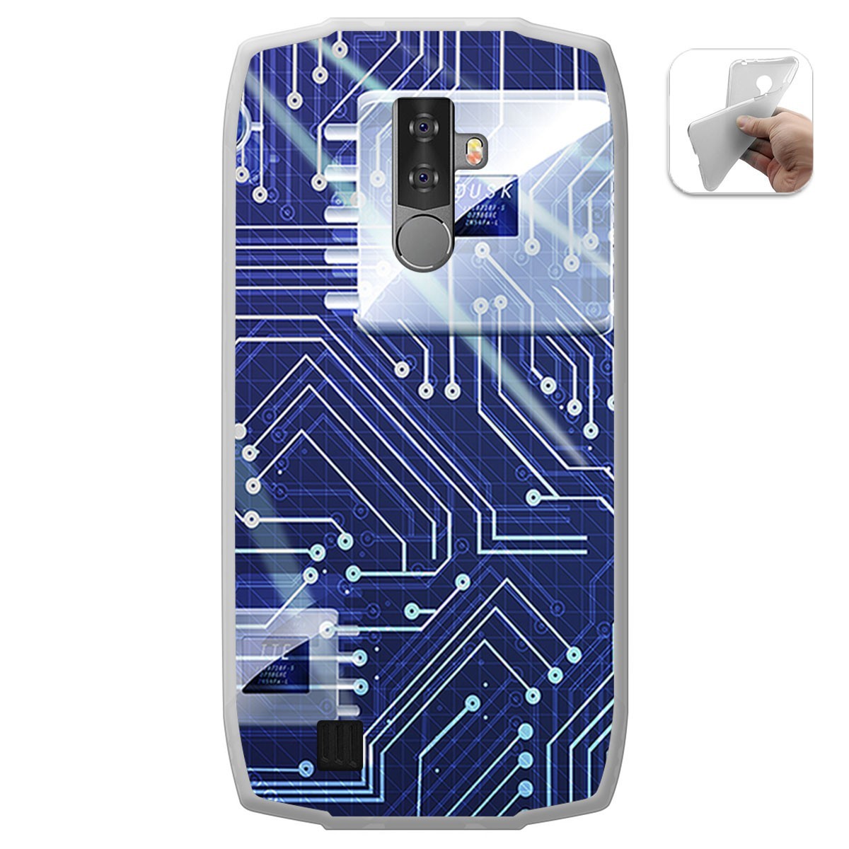 Funda Gel Tpu para Blackview BV6800 Pro diseño Circuito Dibujos