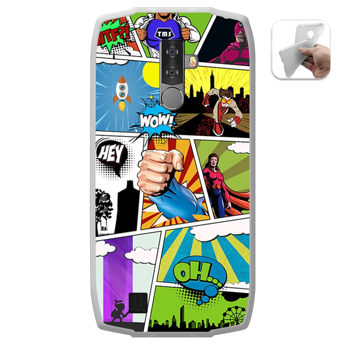 Funda Gel Tpu para Blackview BV6800 Pro diseño Comic Dibujos