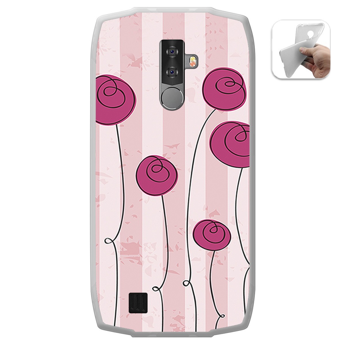 Funda Gel Tpu para Blackview BV6800 Pro diseño Flores Vintage Dibujos