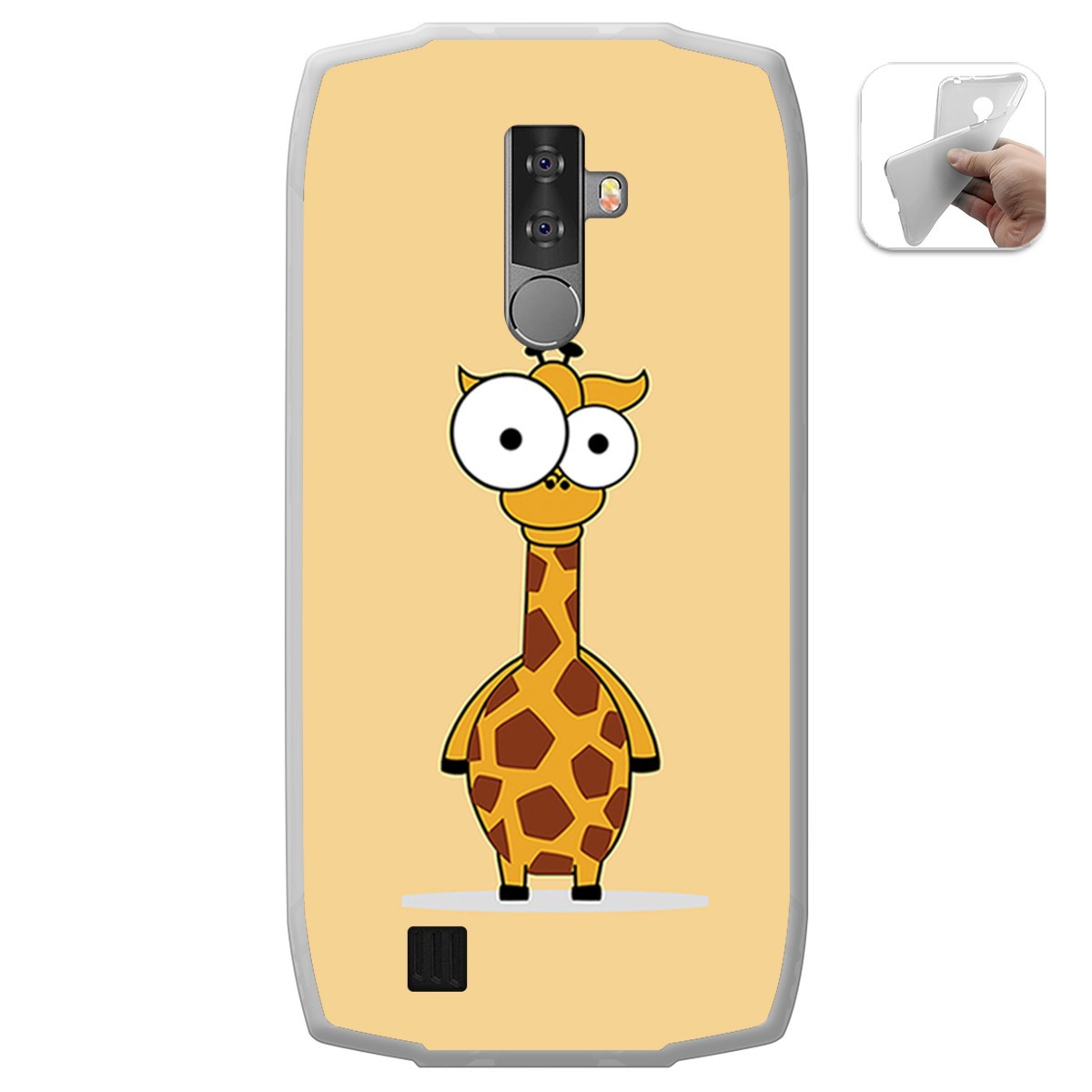 Funda Gel Tpu para Blackview BV6800 Pro diseño Jirafa Dibujos