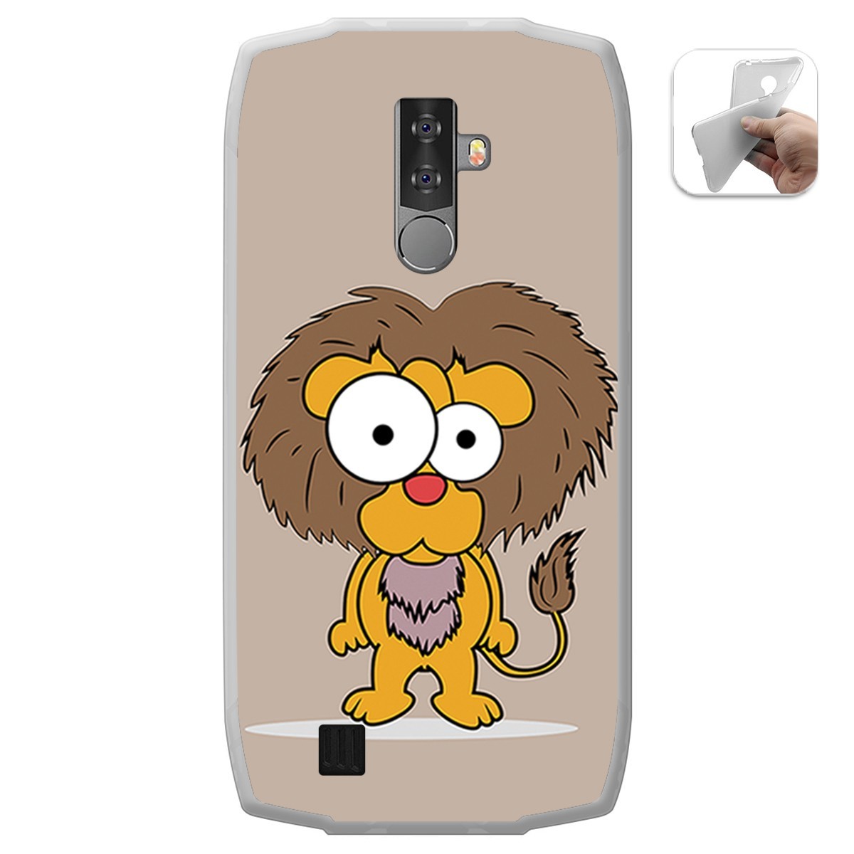 Funda Gel Tpu para Blackview BV6800 Pro diseño Leon Dibujos