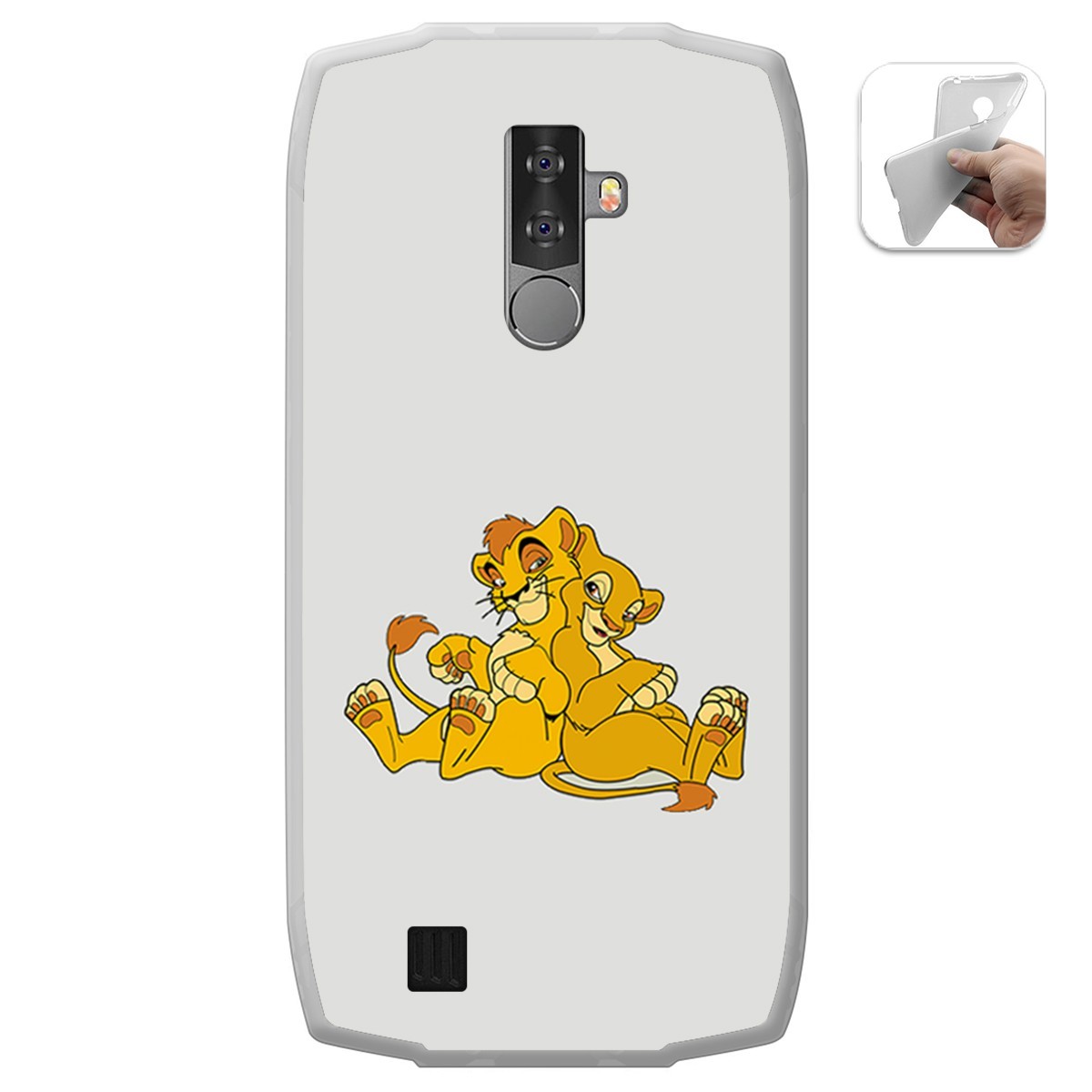 Funda Gel Tpu para Blackview BV6800 Pro diseño Leones Dibujos