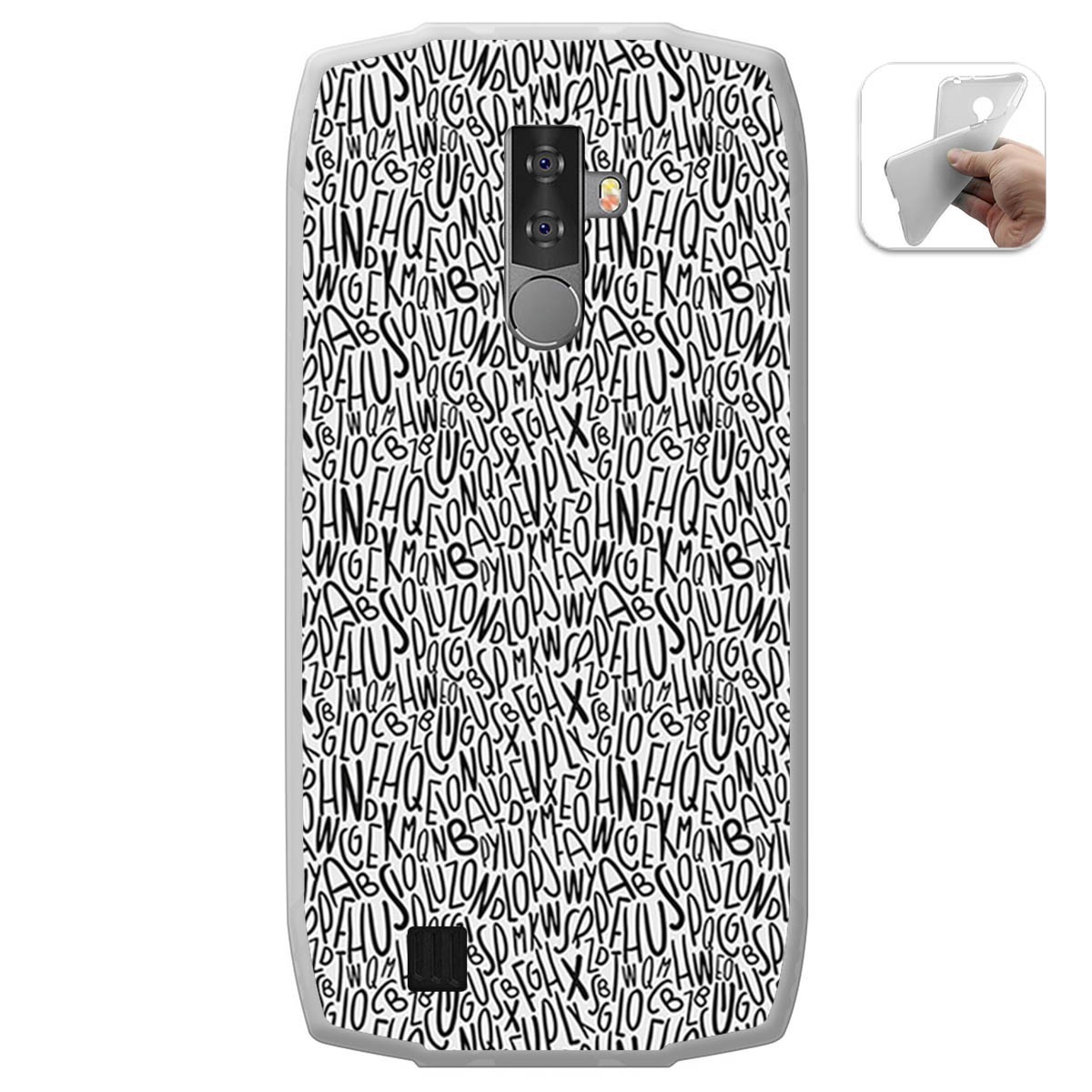 Funda Gel Tpu para Blackview BV6800 Pro diseño Letras Dibujos