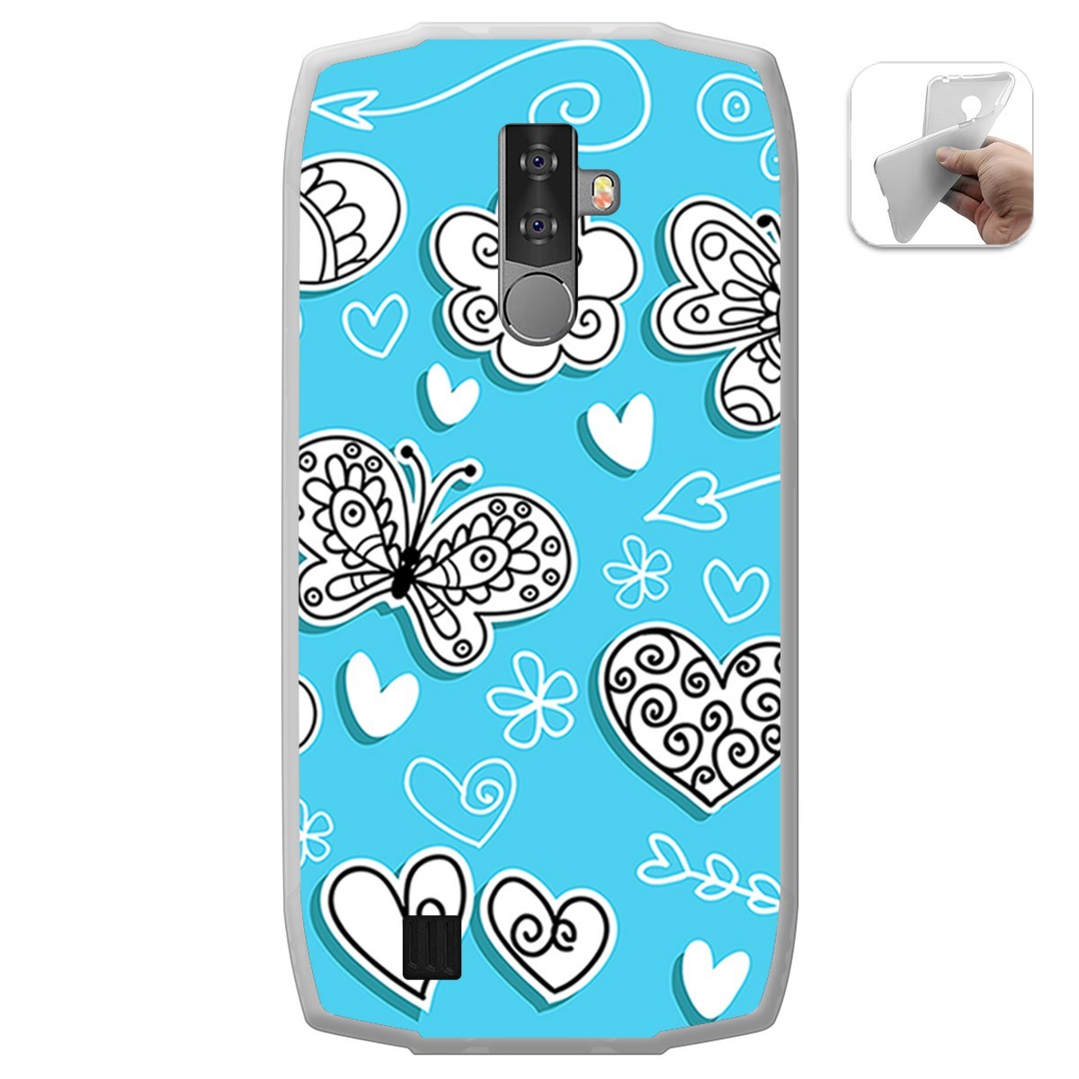 Funda Gel Tpu para Blackview BV6800 Pro diseño Mariposas Dibujos