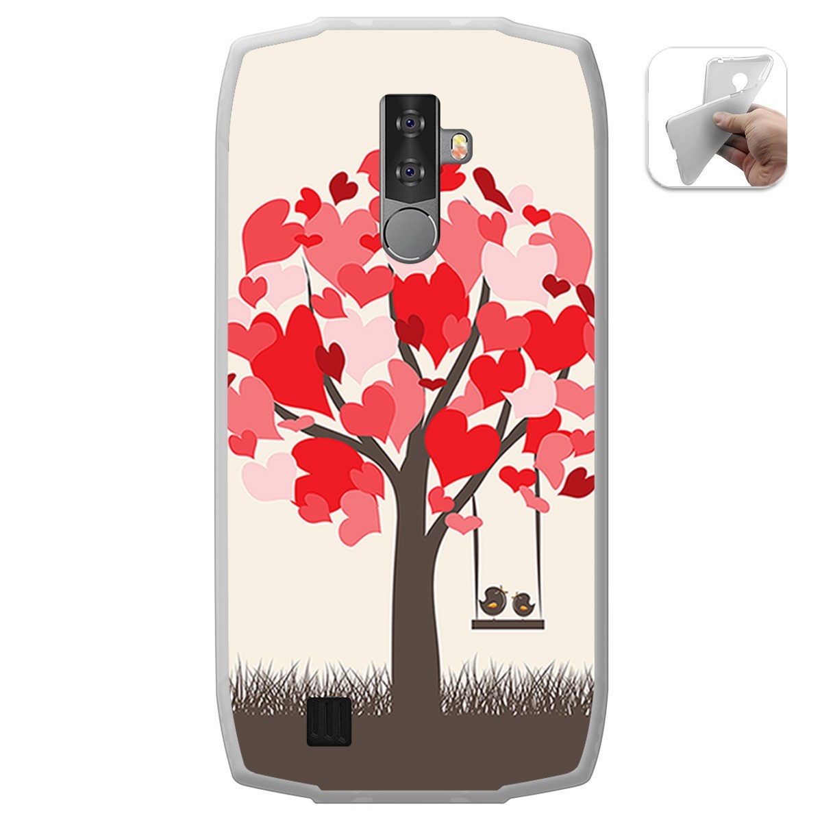 Funda Gel Tpu para Blackview BV6800 Pro diseño Pajaritos Dibujos