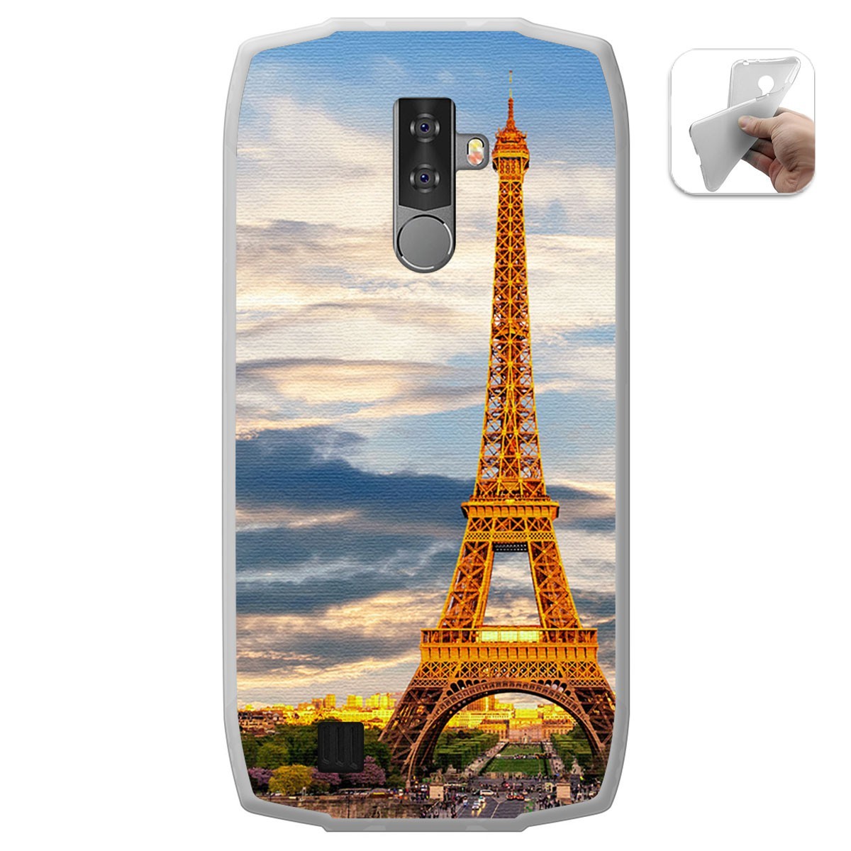 Funda Gel Tpu para Blackview BV6800 Pro diseño Paris Dibujos