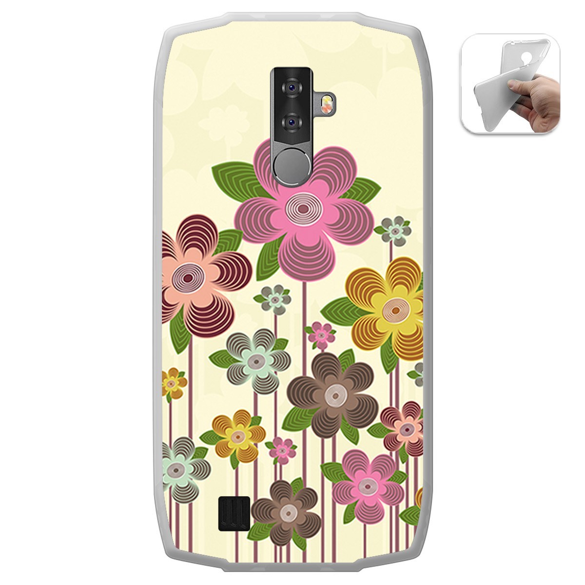 Funda Gel Tpu para Blackview BV6800 Pro diseño Primavera En Flor Dibujos