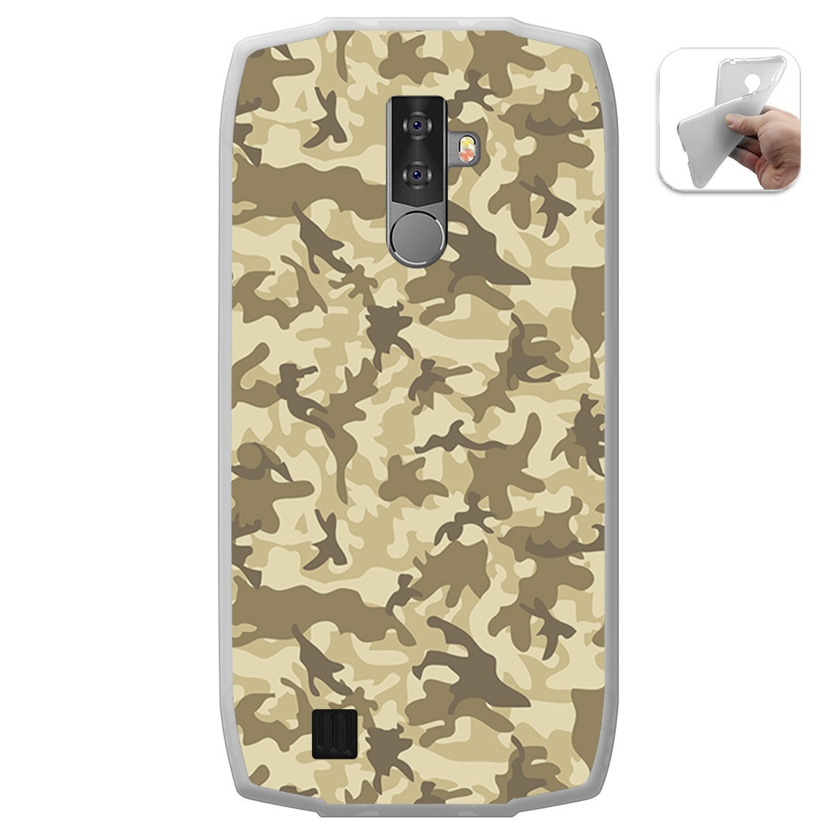 Funda Gel Tpu para Blackview BV6800 Pro diseño Sand Camuflaje Dibujos