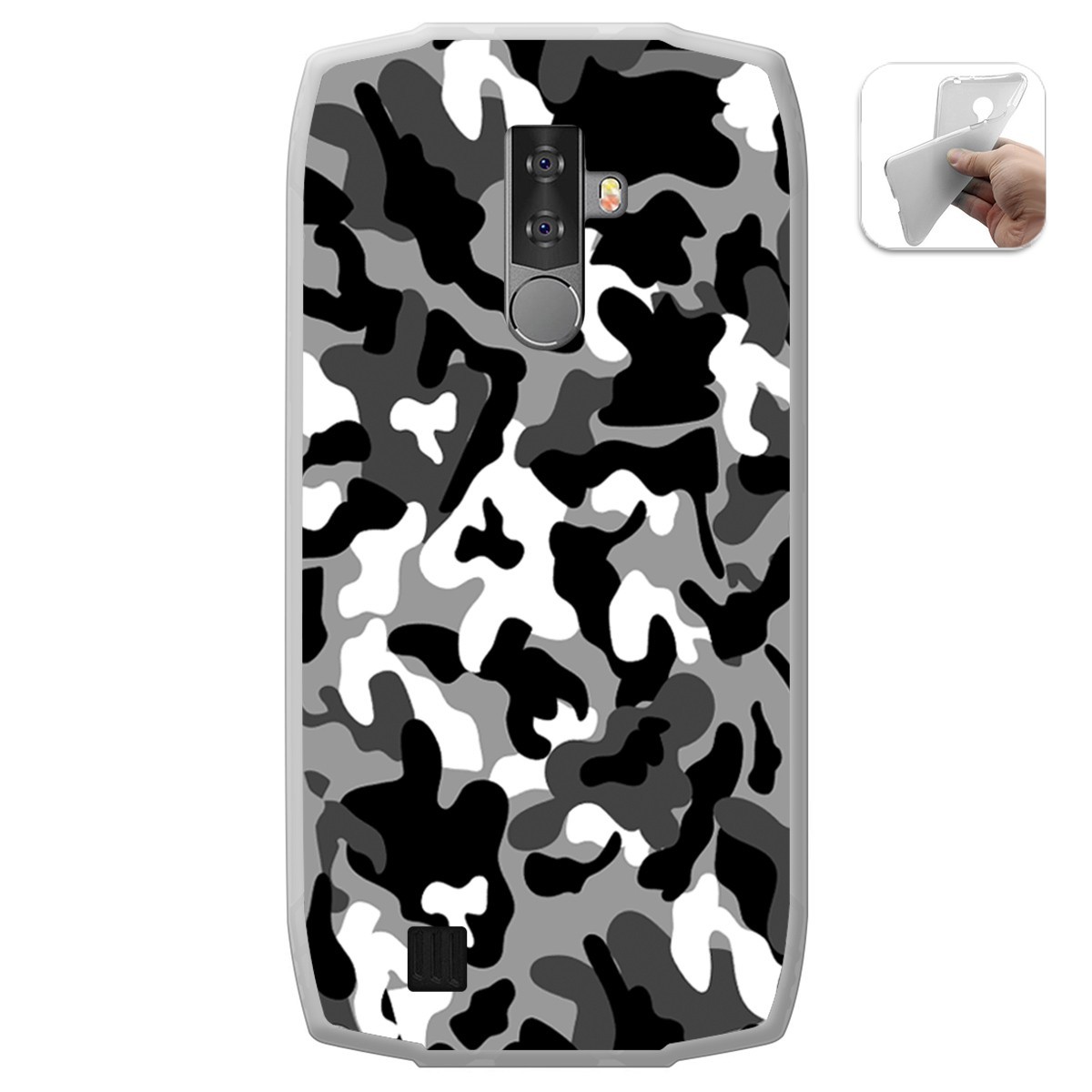 Funda Gel Tpu para Blackview BV6800 Pro diseño Snow Camuflaje Dibujos