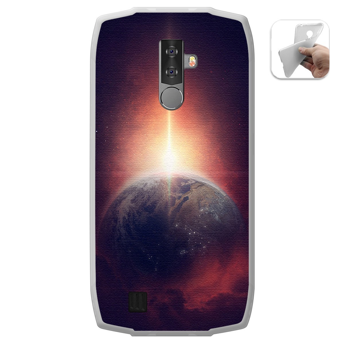 Funda Gel Tpu para Blackview BV6800 Pro diseño Tierra Dibujos