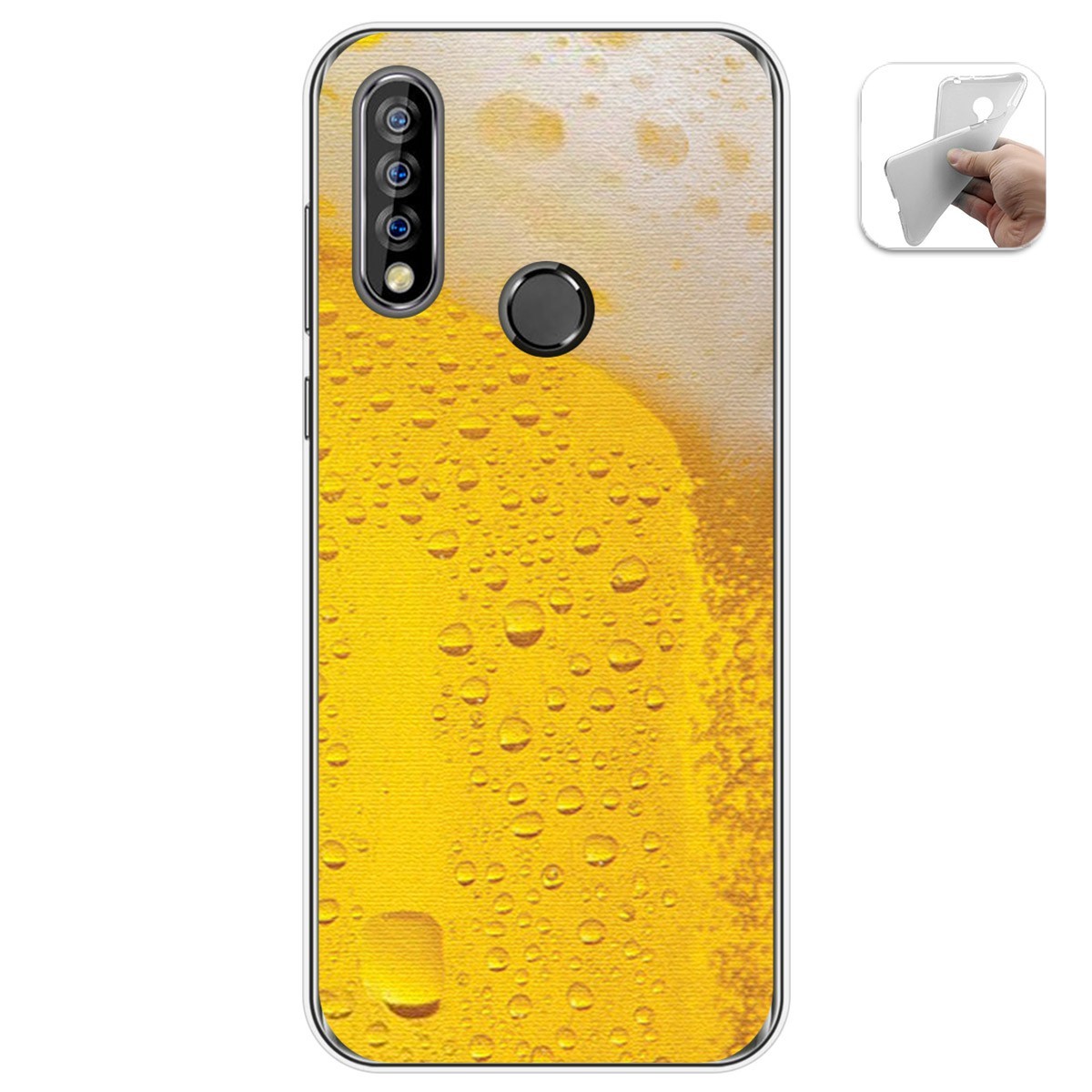 Funda Gel Tpu para Oukitel C17 Pro diseño Cerveza Dibujos