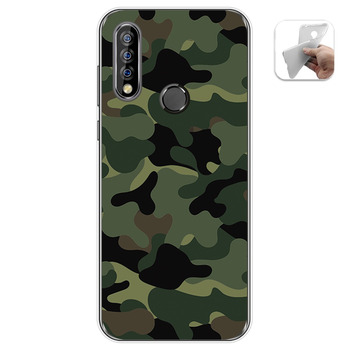 Funda Gel Tpu para Oukitel C17 Pro diseño Camuflaje Dibujos