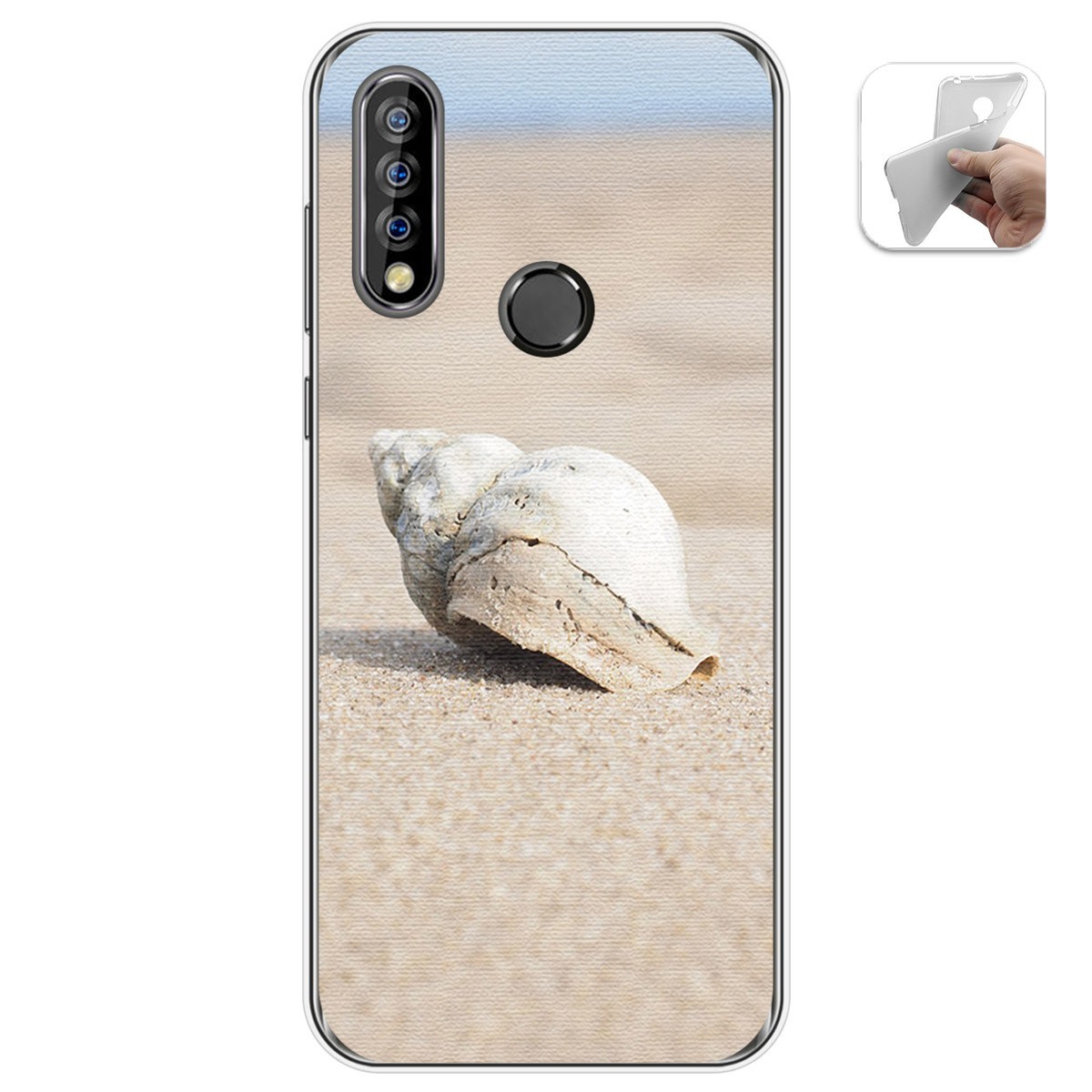Funda Gel Tpu para Oukitel C17 Pro diseño Concha Dibujos