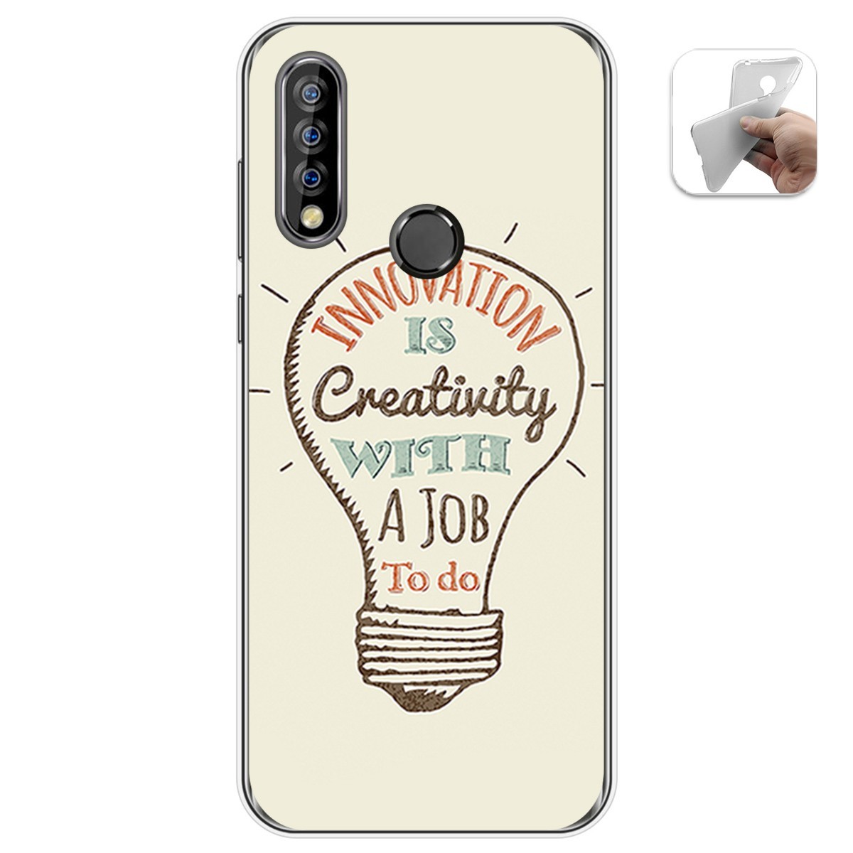 Funda Gel Tpu para Oukitel C17 Pro diseño Creativity Dibujos